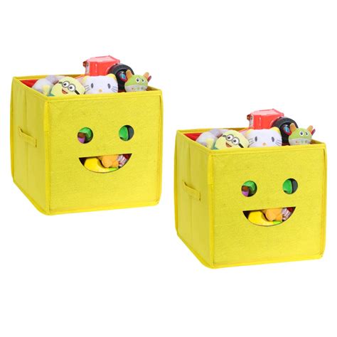 Prettykrafts Smiley Emoticon Multiutility Storage Box (Set of 2 pcs ...