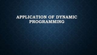Image result for Dynamic Programming Application