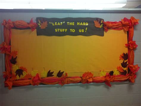 Autumn bulletin board | Fall bulletin boards, Classroom decorations ...