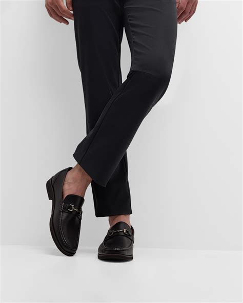 Peter Millar Men's Leather Bit Loafers | Neiman Marcus