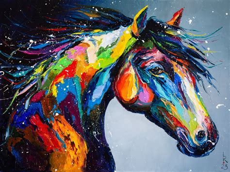 Colorful Paintings Of Horses