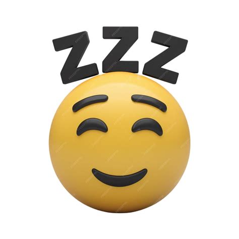 3D Sleeping face emoji with Zzz above the head isolated on white background | Premium AI ...