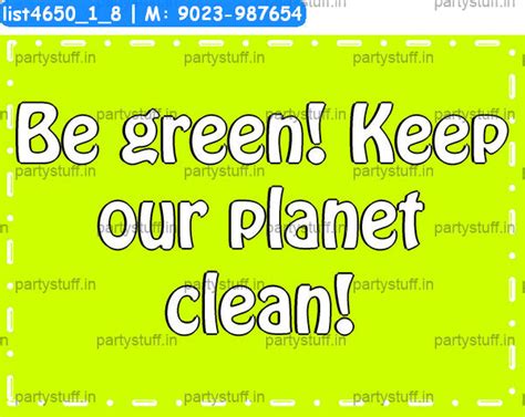 Pollution Slogans 3 Props in Environment theme