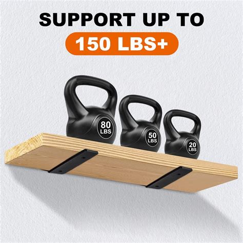 Buy Floating Shelf Bracket 8 inch-6 Pcs Heavy Duty L Shelf Brackets ...