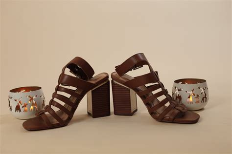Brown Block Heel Gladiator Sandals for Women – PreLoved Pitaras