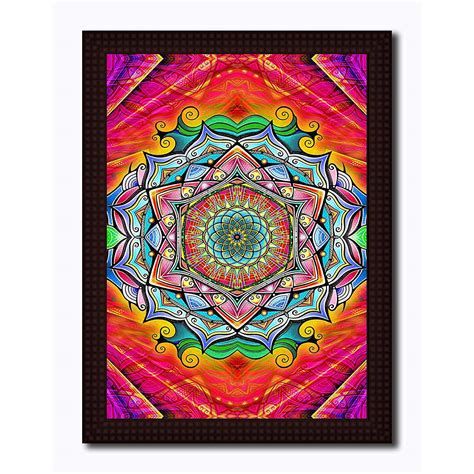 Tamatina Framed Canvas Painting - Rainbow Mandala - Buddist Mandala ...