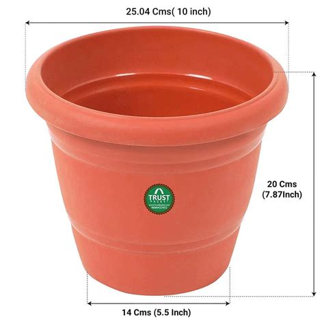 UV Treated Plastic Round Pots - 10 Inches – TrustBasket