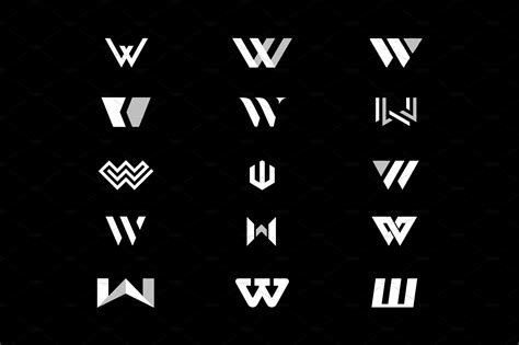 15 W Letter Logos - Vector & Mock-Up | Monogram logo design, Lettering ...