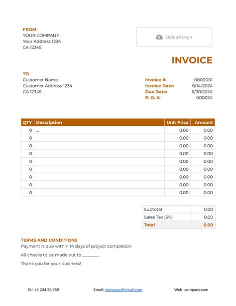 Service Invoice Template Google Docs Templates
