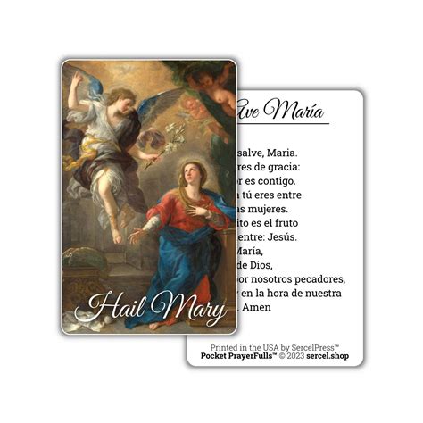 Hail Mary in Spanish / Ave Maria: Pocket Prayerfulls™ Durable Wallet ...