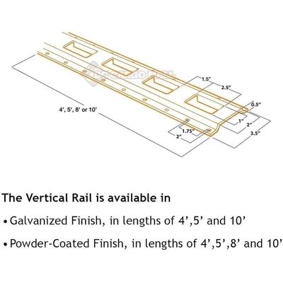 DCCargoMall DC Cargo Mall E Track Vertical Tie Down Rail Kit 4' India ...