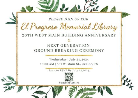 El Progresos 20th West Main Building Anniversary & Next Generation ...