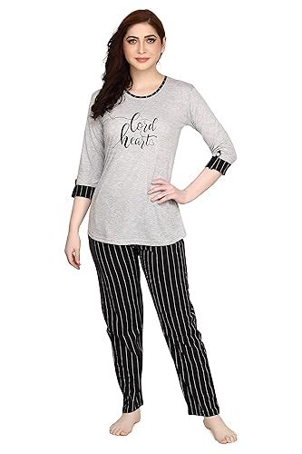 Buy TIGYWIGY Women's Cotton Printed Night Suit/Night Dress/Pyjama Set ...