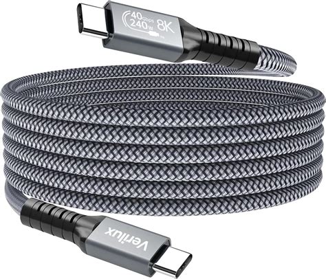 Verilux® Type C to Type C Cable, 4.9Ft/1.5M PD 240W USB C to USB C Fast ...