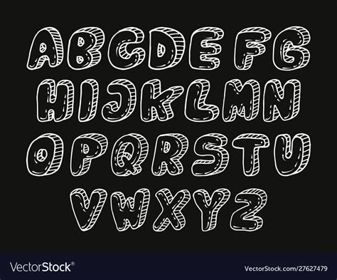 Image result for Script Letters Alphabet 3D