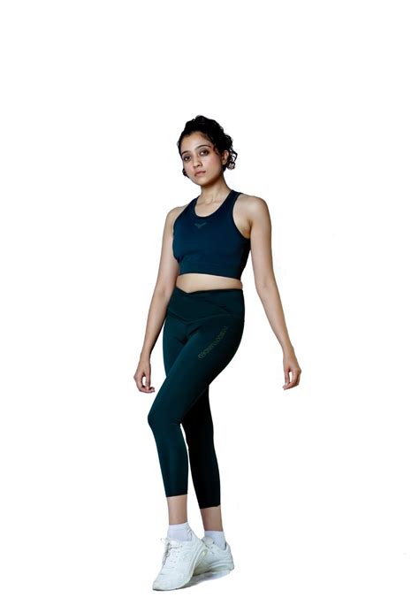 Cross Waist Band Dark Green Leggings – Fitbodyminded