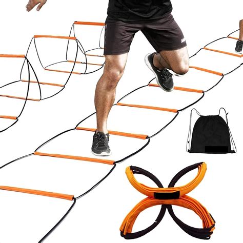 Hop N Play 10.8 Ft- 8 Rung Agility Ladder, Hurdles for training ...