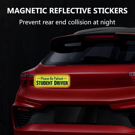 Buy Student Driver Magnet Safety Sign,10 X 3.3 inch Car Vehicle ...