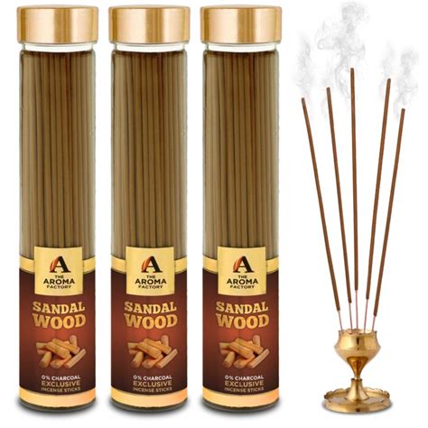 The Aroma Factory Chandan Sandalwood Agarbatti for Pooja,Luxury Incense ...