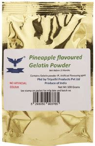 Tripathi Products Pack of 1 Pineapple flavoured 100gm Gelatin Powder ...