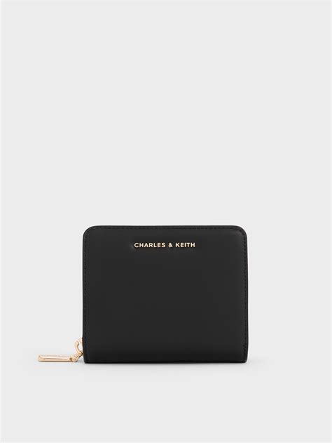 Finley Zip-Around Small Wallet - Black - CHARLES & KEITH IN