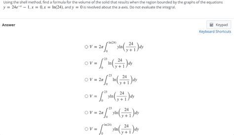 Image result for Shell Method Formula Parts