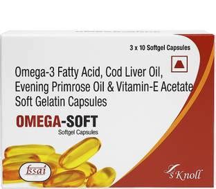 Knoll Omega-Soft omega-3, cod liver, Evening Primrose & Vitamin E Oil ...
