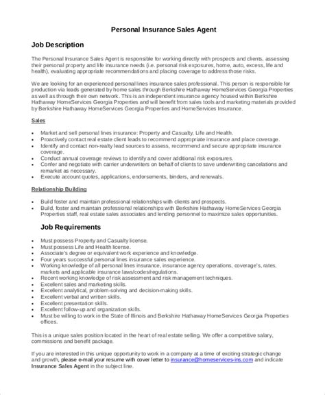 Insurance Agent Job Description Examples 的图像结果