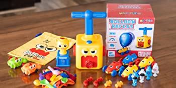 HIRNAYA Balloon Launcher & Powered Car Toy Set Aerodynamic Cars Racers ...