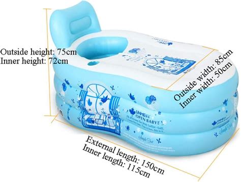 Buy Inflatable Bath PVC Folding Adult Portable Bathtub PVC Anti ...