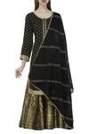 Buy Heena Kochhar Black Woven Kurta Lehenga Set Online | Aza Fashion.
