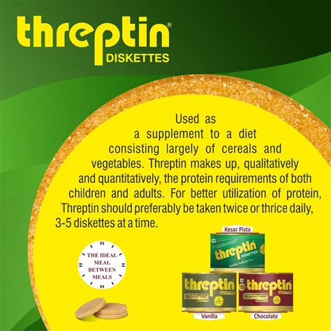 Threptin Vanilla Flavoured Diskettes, 275 gm Price, Uses, Side Effects ...