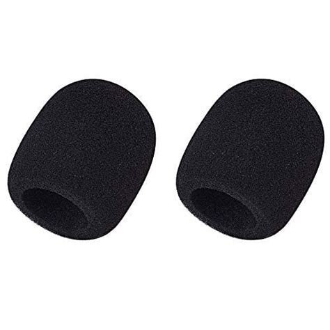 QBM Handheld Stage Collar Microphone Windscreen Foam Mic Cover Black ...