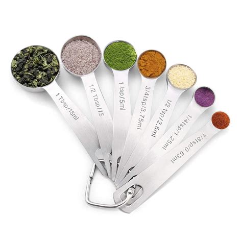 Homepixi Premium Stainless Steel Measuring Spoon Set (Set of 7 ...