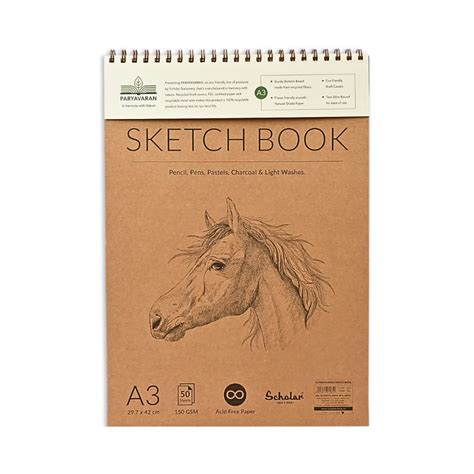 SCHOLAR, Sketch Book - PARYAVARAN | 50 Sheets | 150 gsm. – OXFORD ...