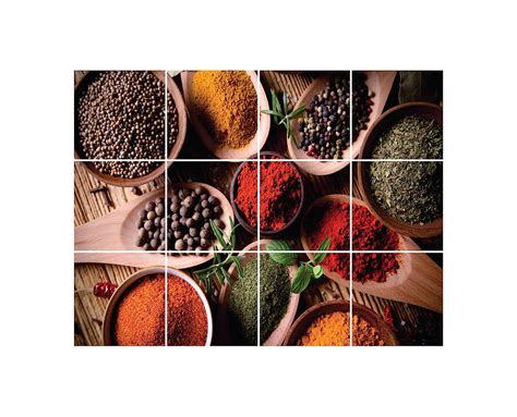 SIGN EVER Herbs Spices Kitchen Wallpapers Wall Stickers Oil Proof Wall ...