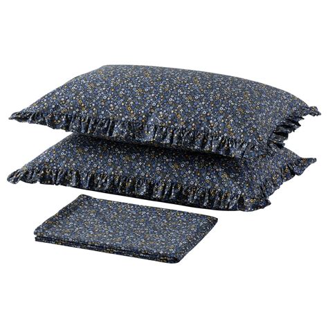 ROSENTIBAST flat sheet and 2 pillowcase, 240x260/50x80 cm (94x102/20x31 ...