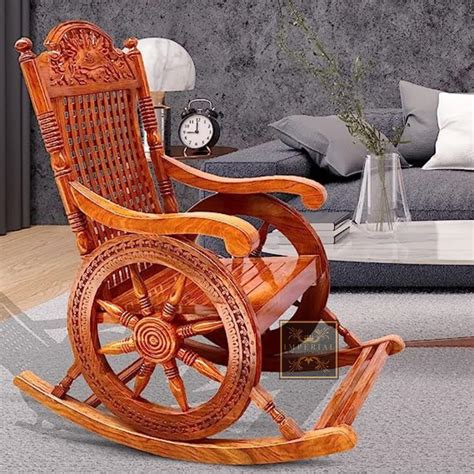 Imperial Wooden Art ® Brand Sheesham Handcrafted Wooden Rocking Chair ...