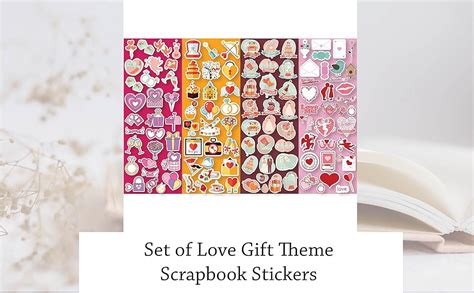 ISEE 360® Set of Love Gift Theme Scrapbook Sticker for DIY Notebooks ...