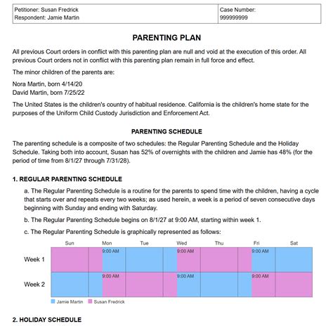 Child Custody Agreement Template: Sole or Joint Custody