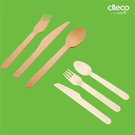 Biodegradable Cutlery Spoon fork knife - 140 Mm Disposable Wooden Spoon ...