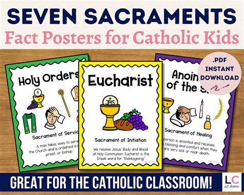 7 Sacraments Display Posters Seven Sacraments of the Catholic Church ...