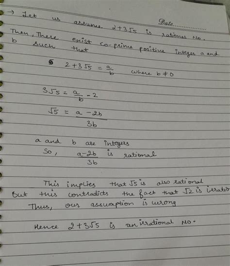 Prove that 2+3√5 is an irrational number. ( By squaring and comparing ...