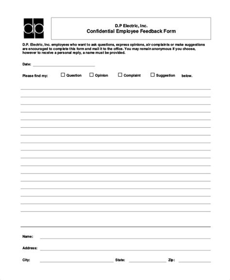 Image result for Employee Feedback Form