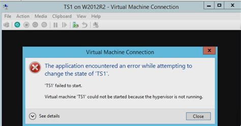 Fail to Start Virtual Machine 的图像结果