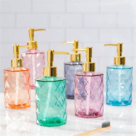 Caramel Amber Textured Glass Dispenser with Nozzle Online - Premium ...