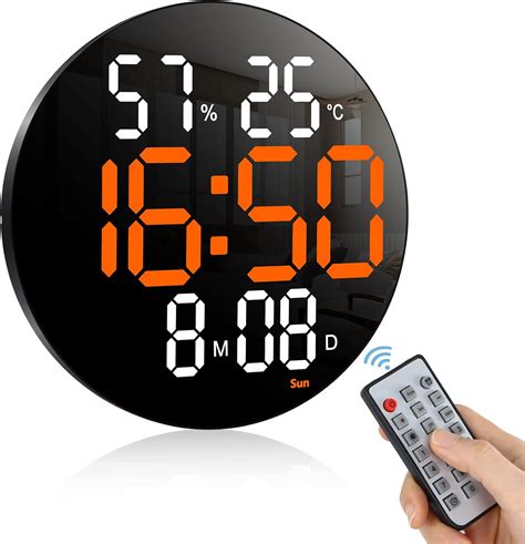 Fuloon Digital Wall Clock, Large Display Digital Alarm Clock ...