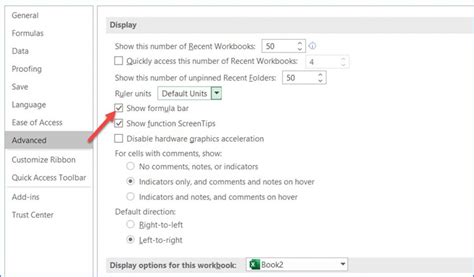 Excel Restore Formula Bar 的图像结果