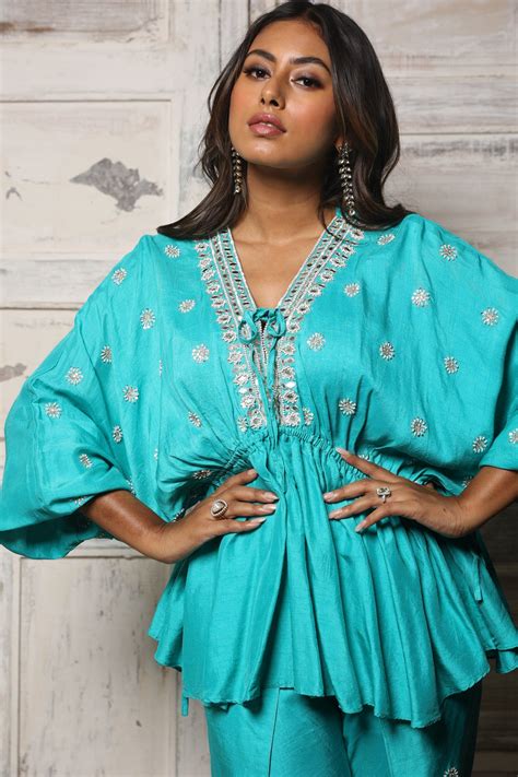 Peplum top with overlap pants – TRUPSEL