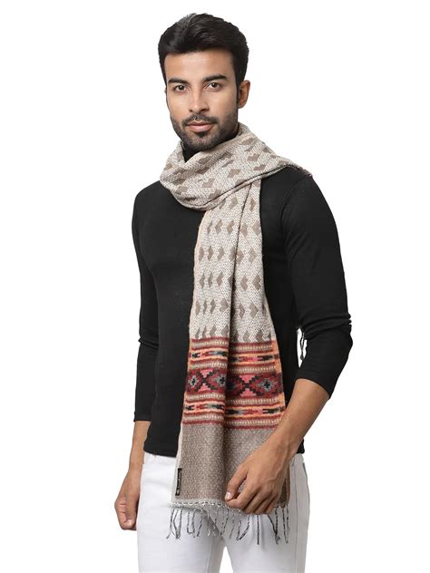 Weavers Villa Acro Wool Men's Muffler (MF-903, Size: 34CM X 200CM ...